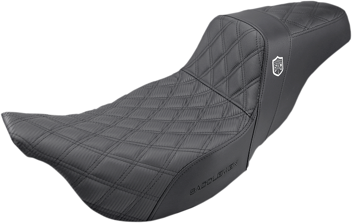 SADDLEMEN Pro Series SDC Performance Seat - w/o Backrest - Lattice Stitch - 08–24 Street Glide / Road Glide SC80807DB