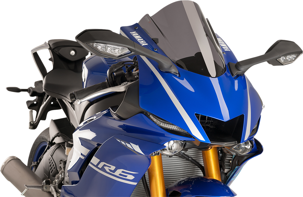 PUIG HI-TECH PARTS Race Windscreen - 14-1/4" - Dark Smoke - Yamaha 9723F