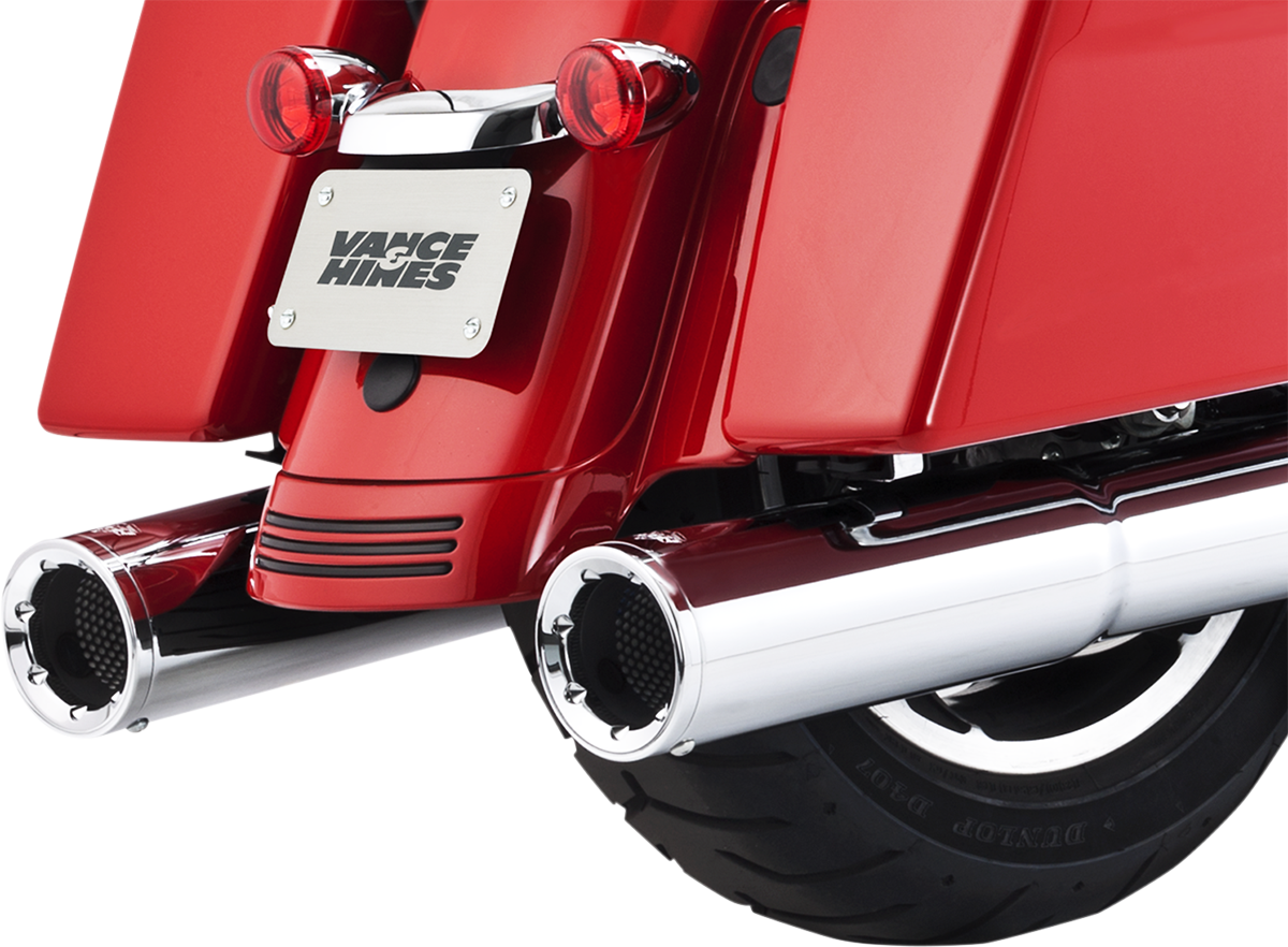 VANCE & HINES Hi-Output Slip-On Mufflers - Chrome - FL 16463