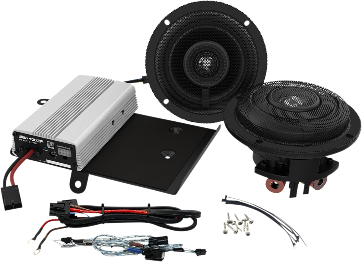 WILD BOAR AUDIO Speaker/Amplifier Kit - 400 W - '14-'24 FLHT/FLHX WBASG KIT.2R