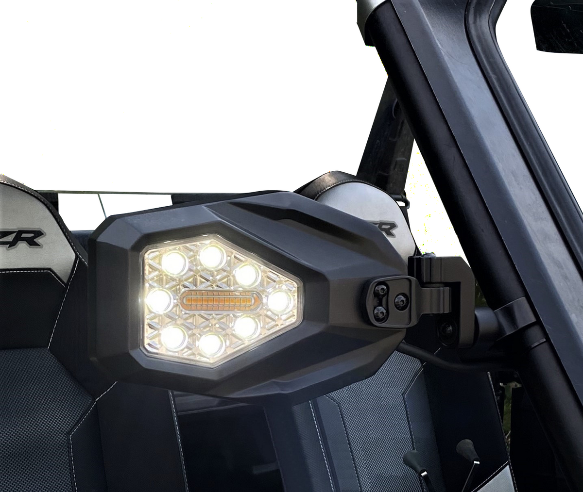 CUSTOM DYNAMICS Mirrors - SXS - Side View - Hexagon - Black SXS-MIRROR