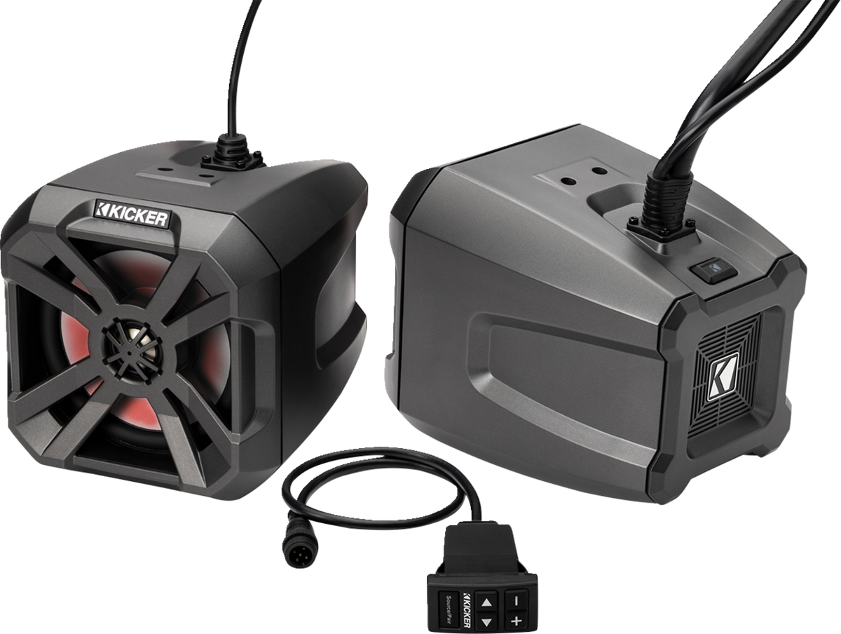 KICKER 6-1/2" Speakers - Bluetooth/Amplified - Cage Mount 48BTCAN65