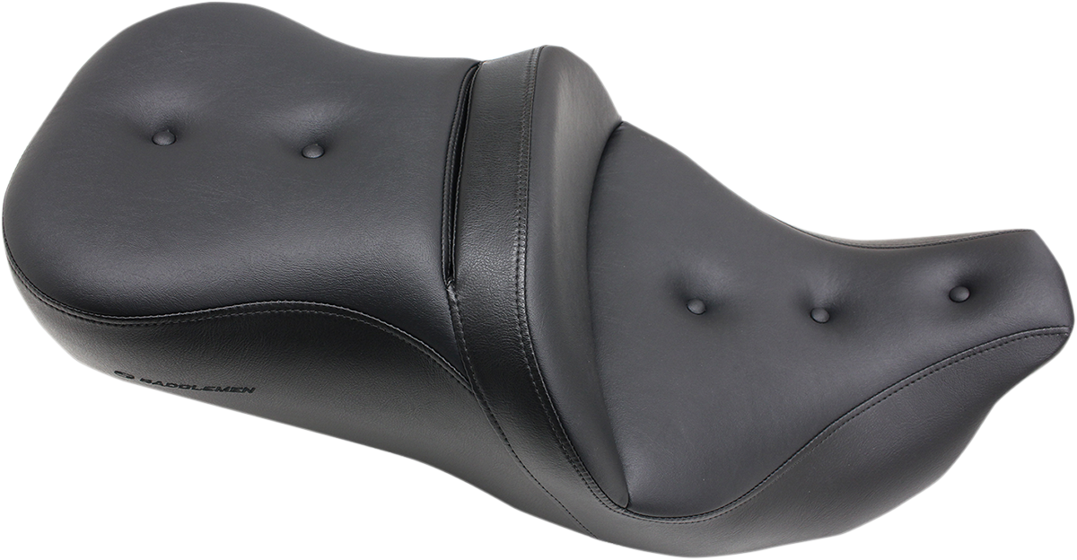 SADDLEMEN Pillow-Top Roadsofa™ Seat - without Backrest - Black - FLH/FLT '08-'25 808-07B-181