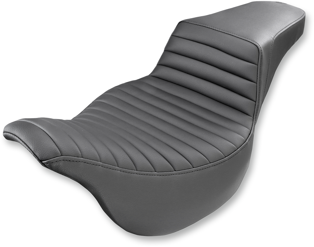SADDLEMEN Step-Up Seat - Front Tuck-n-Roll - Black - FL '08-'24 808-07B-171