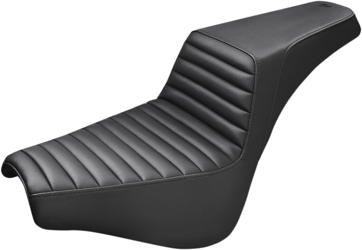 SADDLEMEN Step-Up Seat - Front Tuck-n-Roll - Black - FX '18-'25 818-30-171