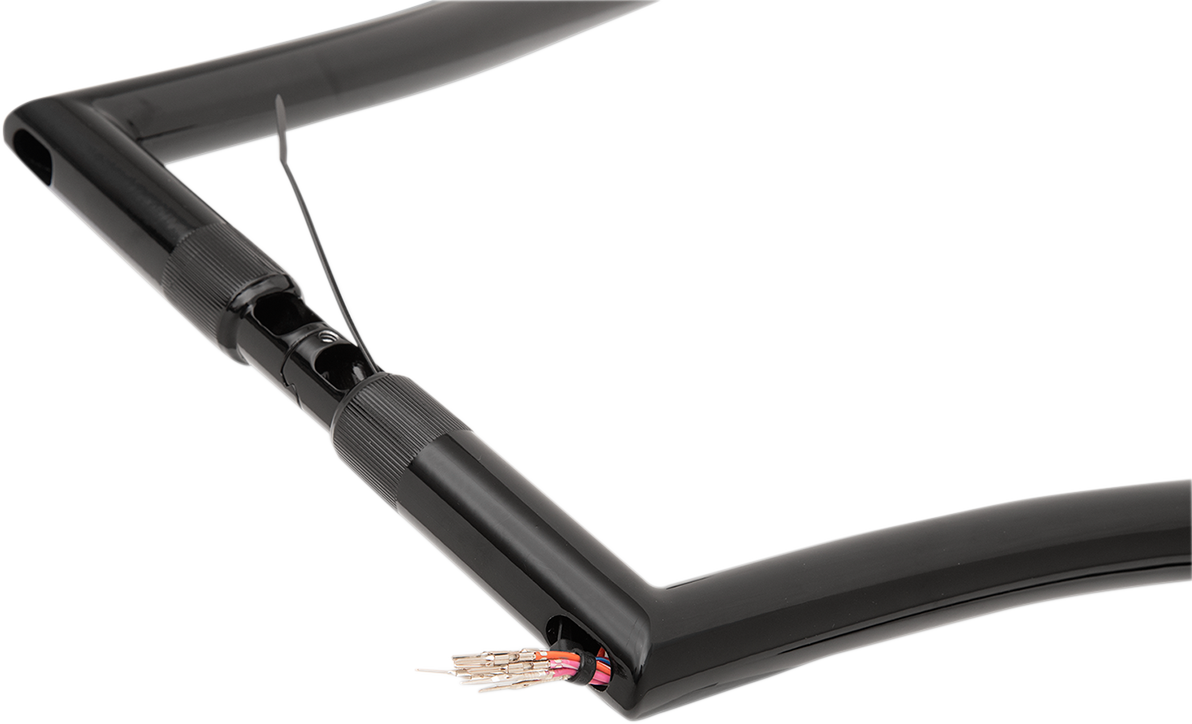 FAT BAGGERS INC. 1-1/4" EZ Install Pointed Top Handlebar - 12" - Black 906012-B
