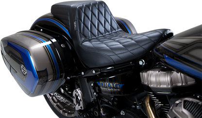 LE PERA Kickflip Seat - Diamond - Black - Softail '18-'23 LYR-590DM