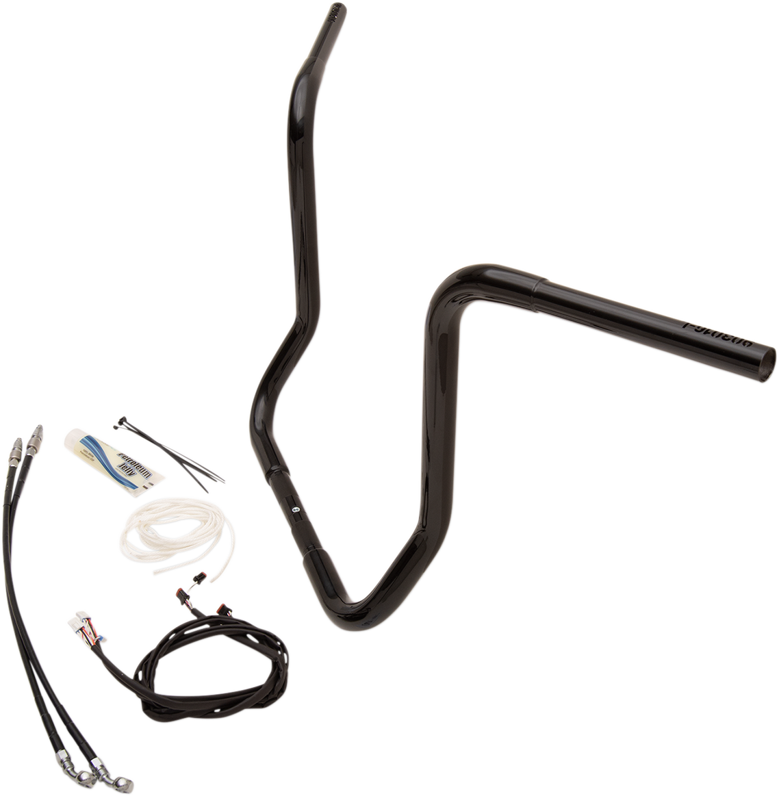 FAT BAGGERS INC. 1-1/4" EZ Install Round Top Handlebar Kit - 16" - Black 909516-B