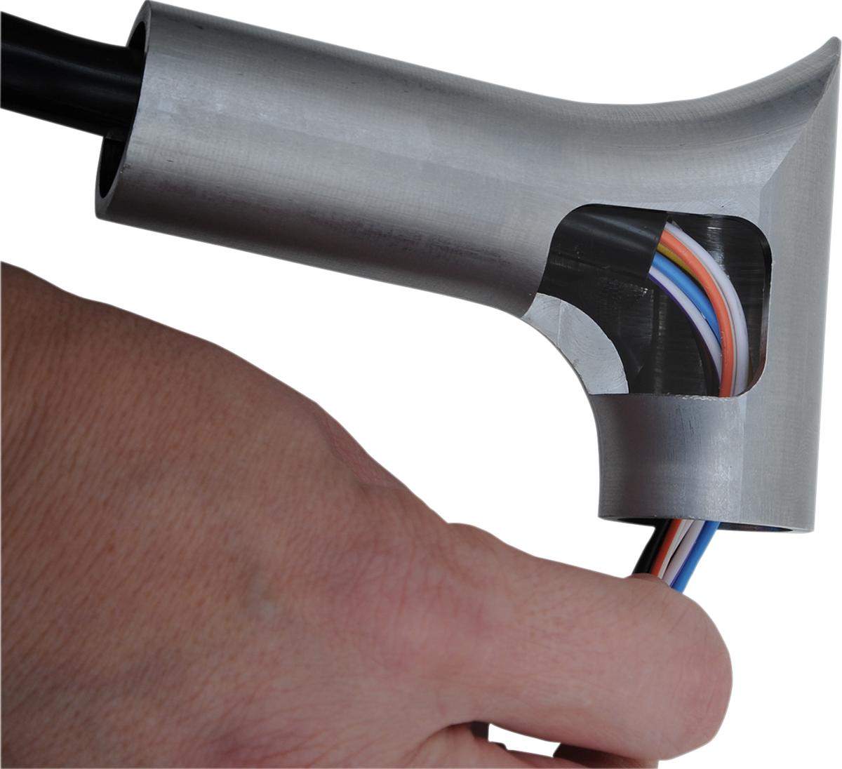 FAT BAGGERS INC. 1-1/4" EZ Install Pointed Top Handlebar - 10" - Chrome 905010