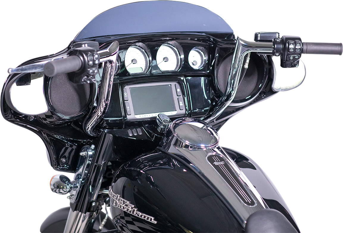 FAT BAGGERS INC. 1-1/4" EZ Install Pointed Top Handlebar - 12" - Chrome 905012