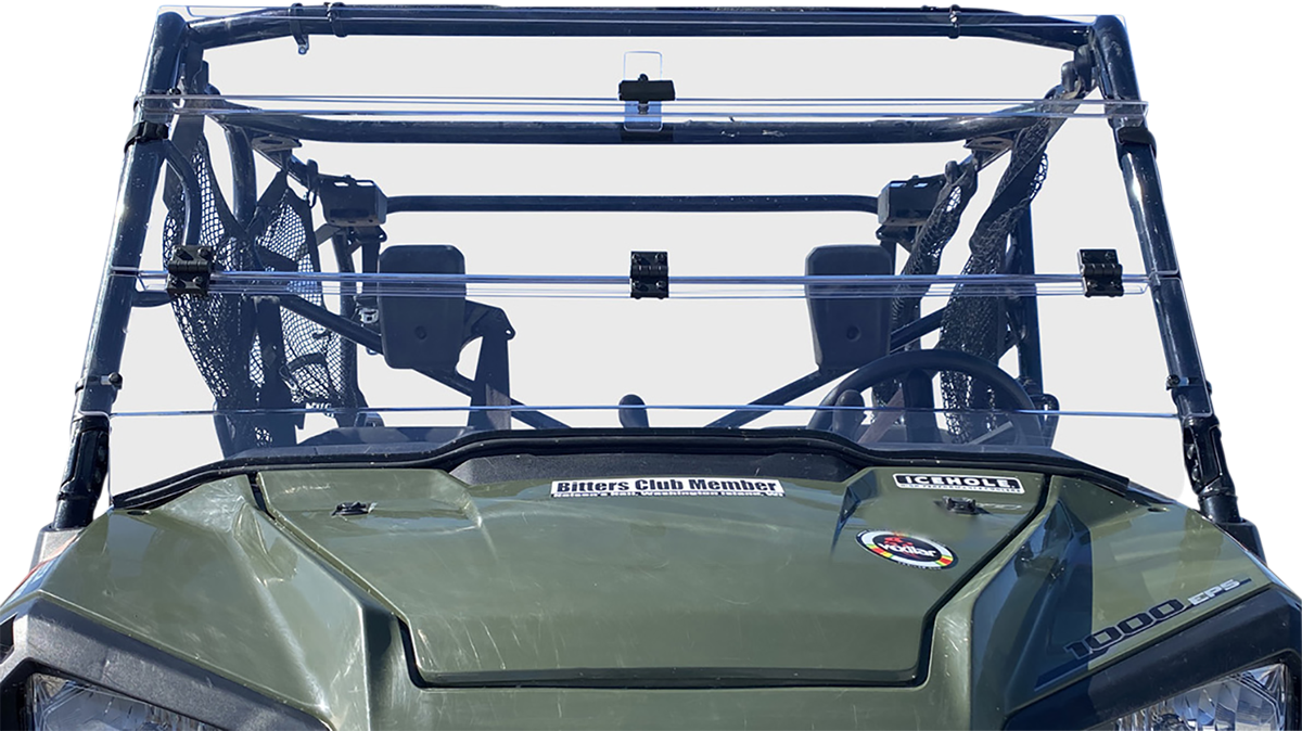 MOOSE OFFROAD Full Folding Windshield - Deluxe - Pioneer V000258-12200M