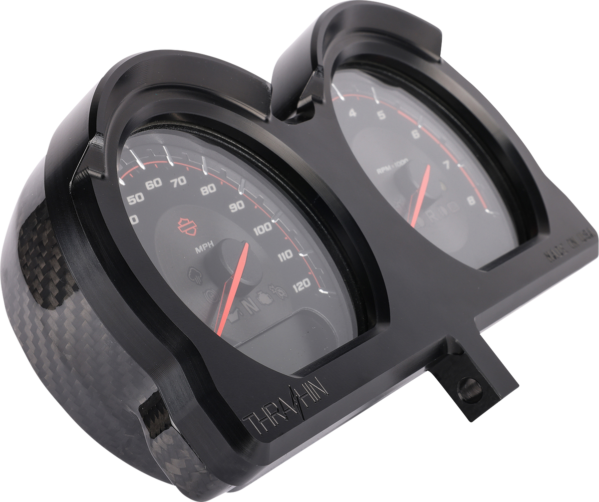 THRASHIN SUPPLY CO. Gauge Relocation Kit - Front - Black TSC-2707-1