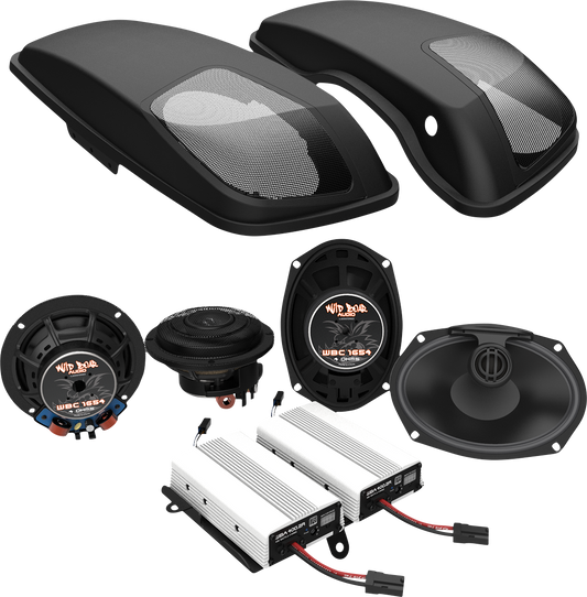 WILD BOAR AUDIO Speaker/Amplifier Lid Kit - '14-'24 FLHT/FLHX WBA 800.4SG KIT