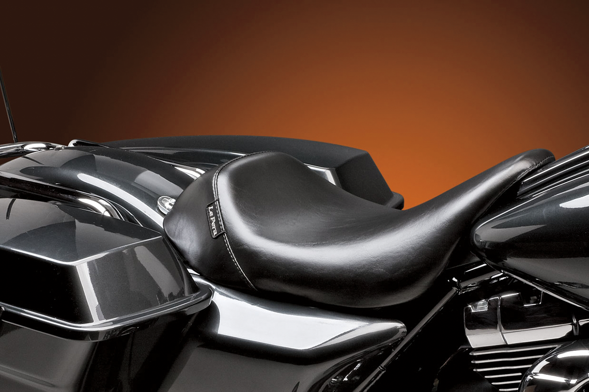 LE PERA Bare Bones Solo Seat - Smooth - Black - 08–24 Road Glide / Street Glide LK-005