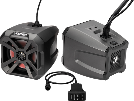 KICKER 6-1/2" Speakers - Bluetooth/Amplified - Cage Mount 48BTCAN65