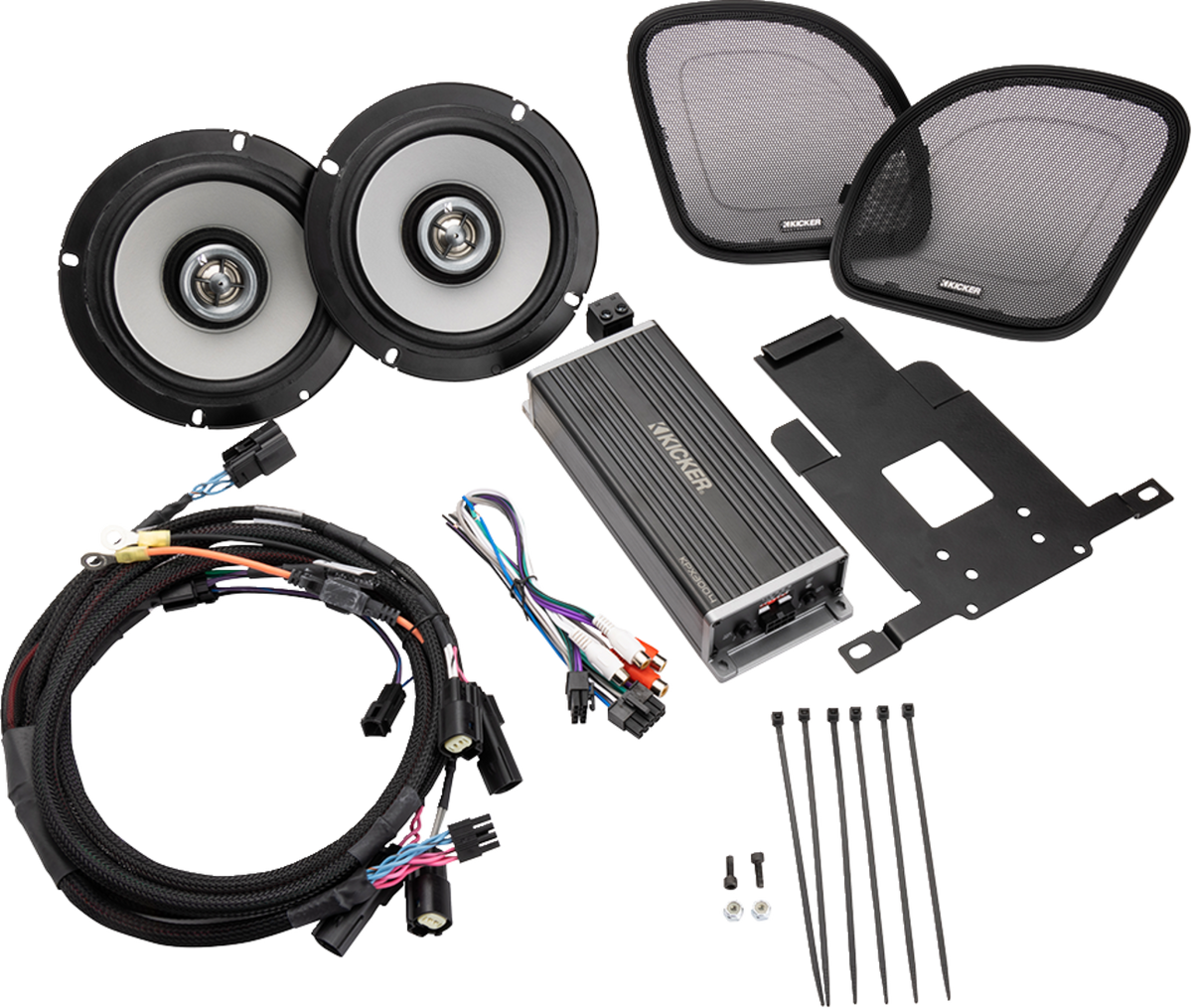 KICKER Speaker/Amplifier Kit - 6-1/2" - 300 W - '15-'23 FLTR 50HDR154