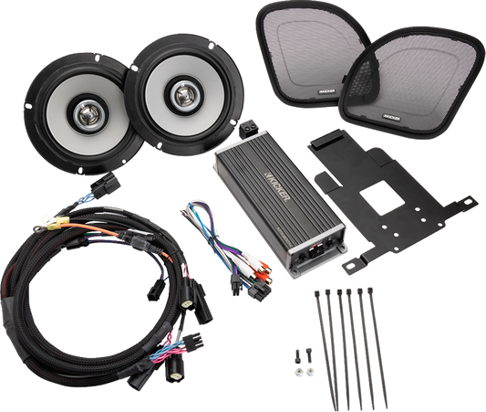 KICKER Speaker/Amplifier Kit - 6-1/2" - 300 W - '15-'23 FLTR 50HDR154