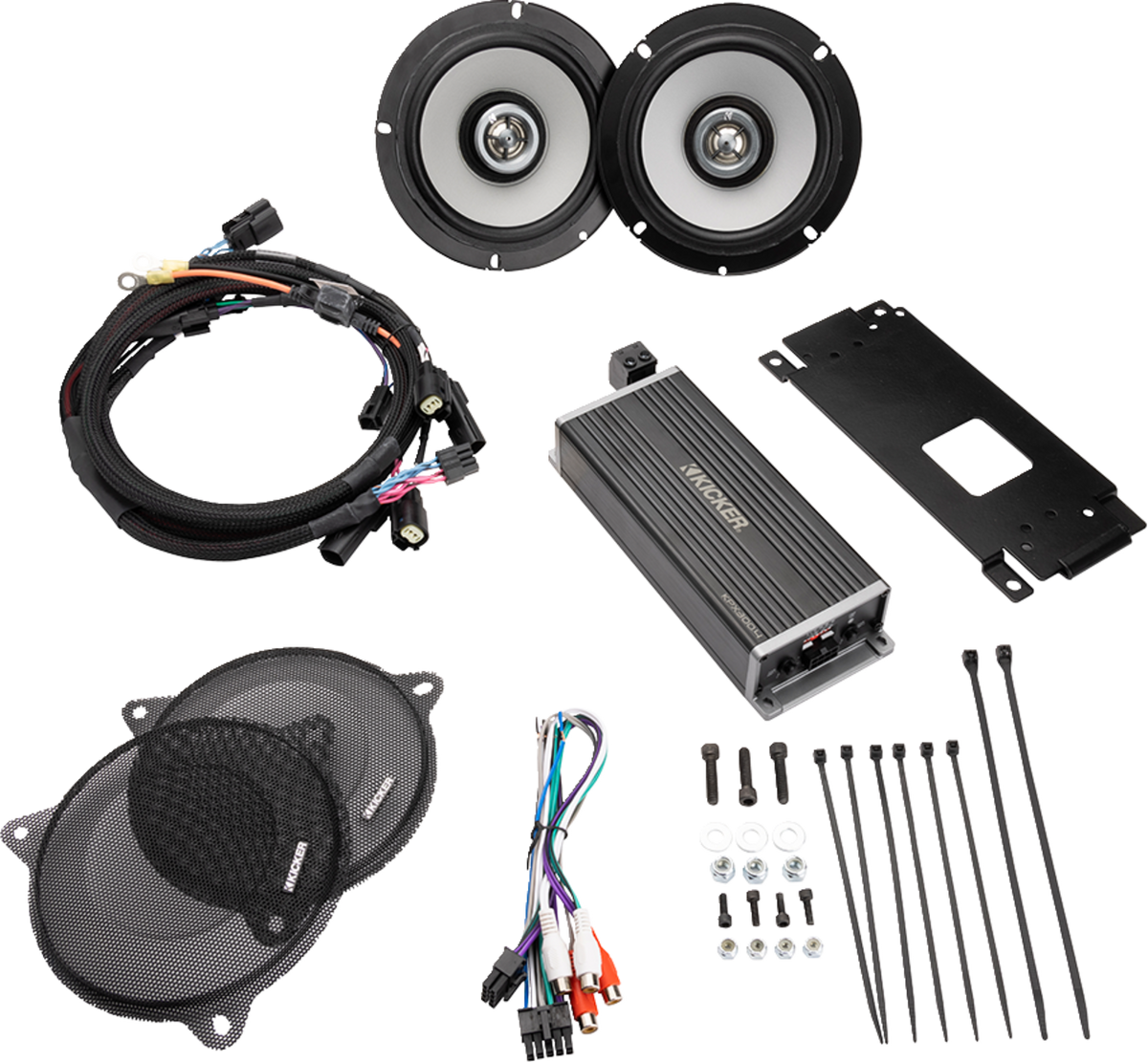 KICKER Speaker/Amplifier Kit - 6-1/2" - 300 W - '14-'24 FLHT/FLHX 50HDS144