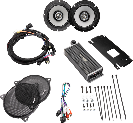 KICKER Speaker/Amplifier Kit - 6-1/2" - 300 W - '14-'24 FLHT/FLHX 50HDS144