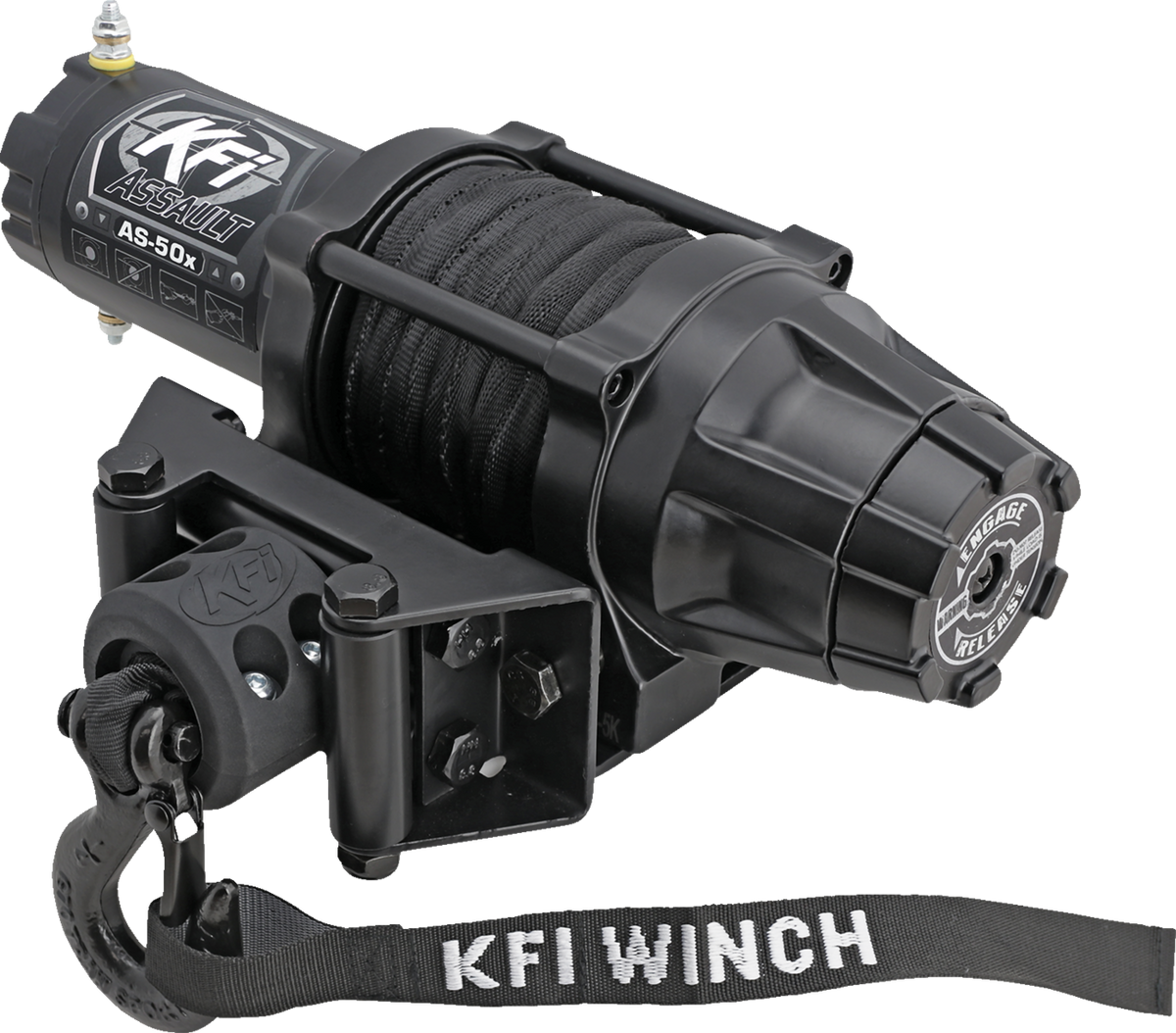 KFI PRODUCTS AS-50X Assault Winch - 5000 lb - Synthetic Cable - 38' AS-50X