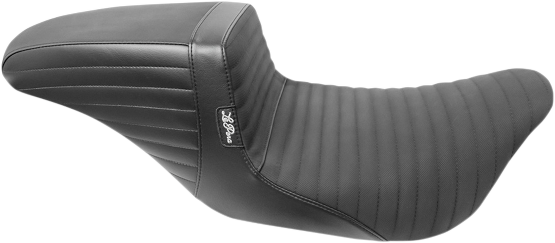 LE PERA Kickflip Seat - Pleated w/ Gripp Tape - Black - 08–24 Street Glide / Road Glide  LK-597PTGP