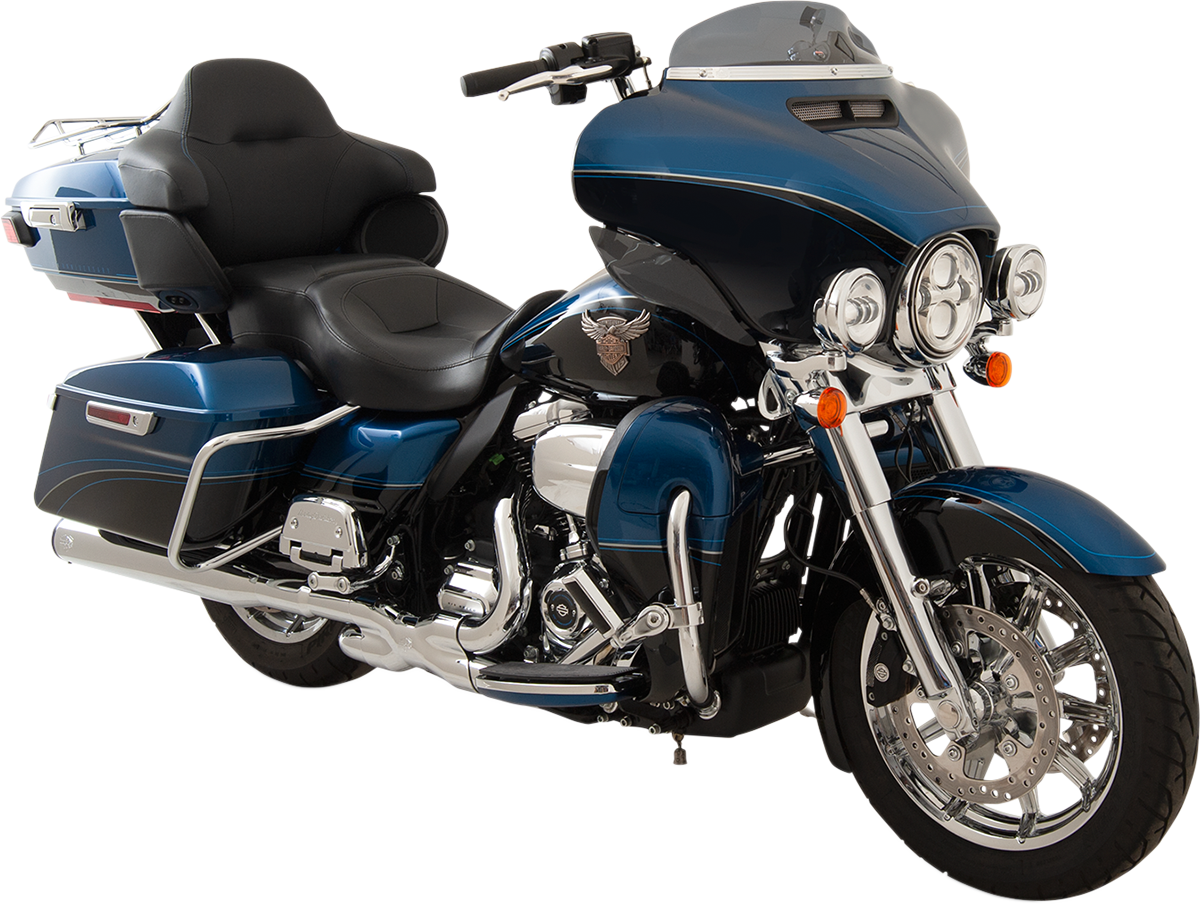 KLOCK WERKS Flare® Windshield - 4" - Dark Smoke - '14-'25 FLH KWW-01-0405