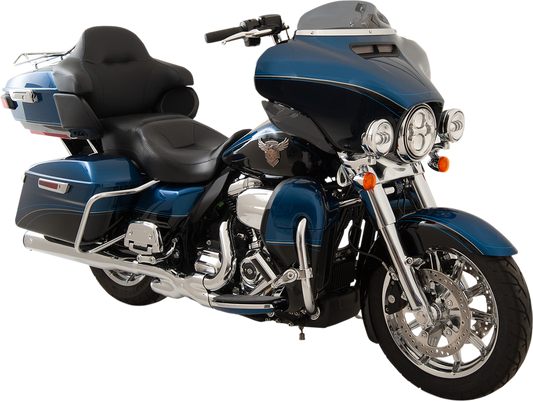 KLOCK WERKS Flare® Windshield - 4" - Dark Smoke - '14-'25 FLH KWW-01-0405