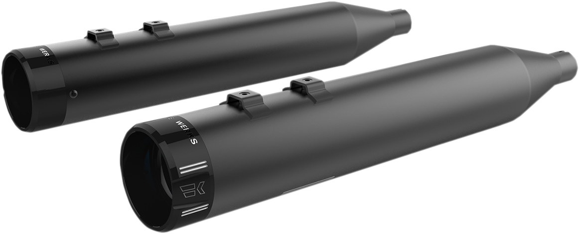 KHROME WERKS 4-1/2" HP-Plus® Slip-On Mufflers - Black with Klassic Tip 202830