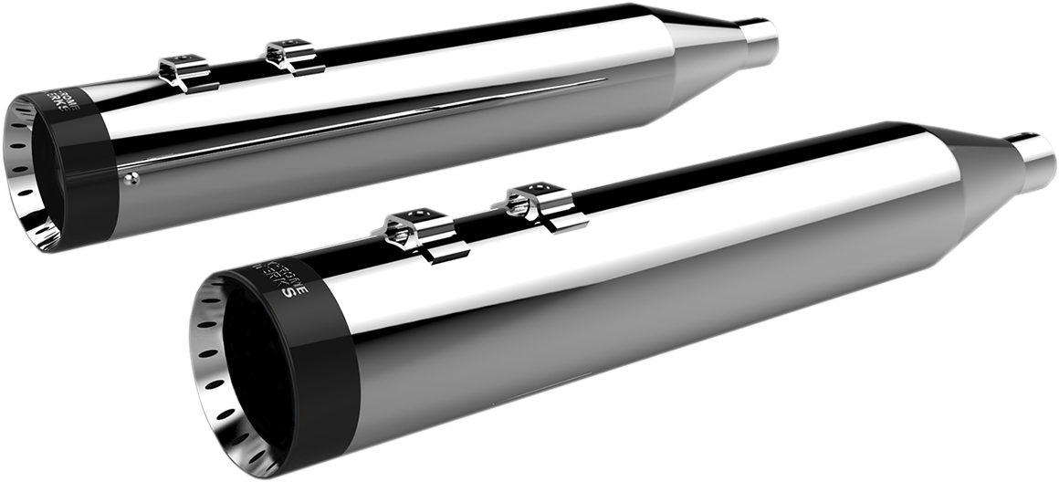 KHROME WERKS 4-1/2" HP-Plus® Slip-On Mufflers - Chrome with Turbine Tip 202795