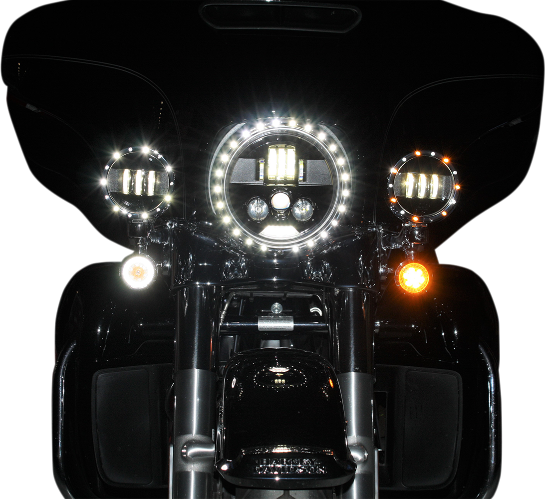 CUSTOM DYNAMICS Headlamp - ProBEAM® - 7" - LED - Black PB-7-B