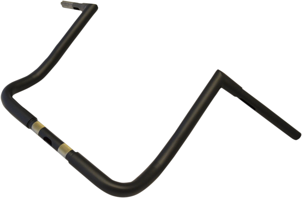 LA CHOPPERS 1-1/4" Twin Peaks Touring Handlebar - 14" - Flat Black LA-7361-14M