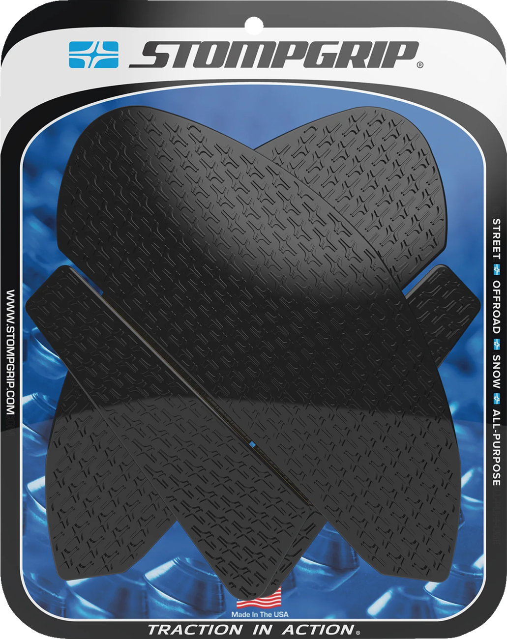 STOMPGRIP Tank Grips - Icon - Black - Yamaha - YZF '22-'25 55-14-0182B