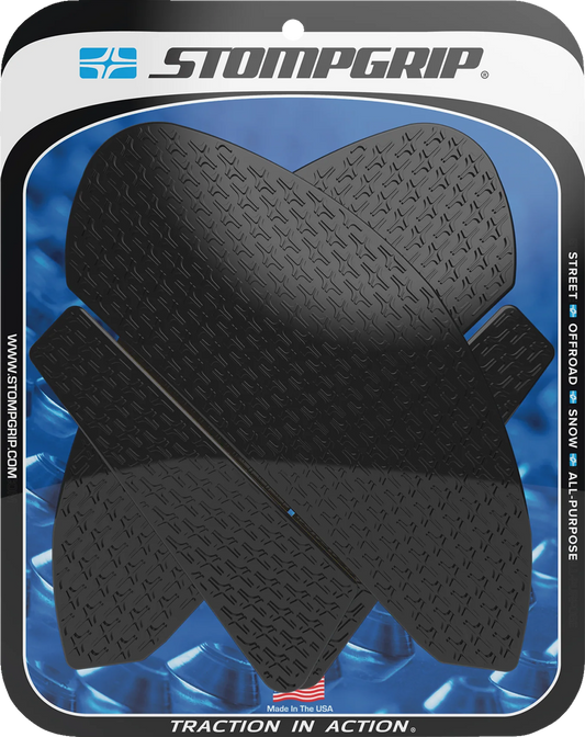 STOMPGRIP Tank Grips - Icon - Black - Yamaha - YZF '22-'25 55-14-0182B