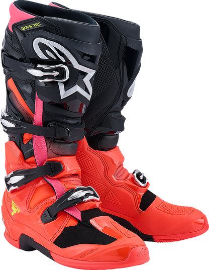 ALPINESTARS Tech 7 Boots - Black/Fluorescent Red/Fluorescent Pink - US 13 / EU 48 2012025-1576-13