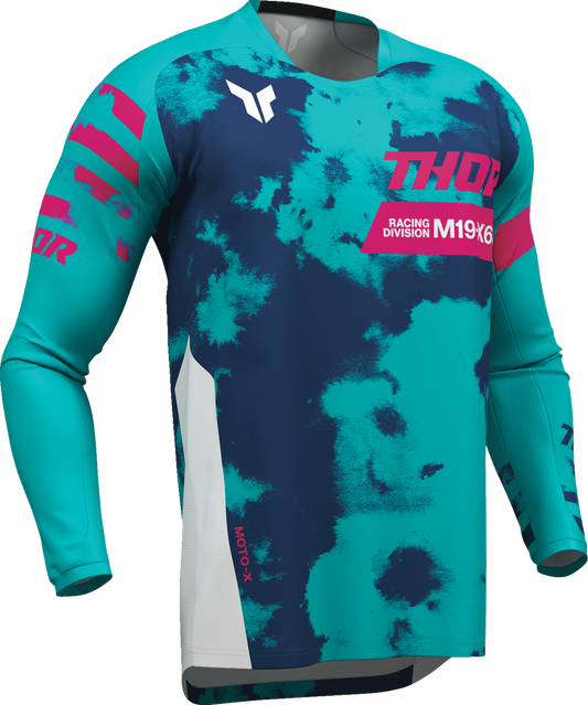 Thor Launchmode Bleach Jersey – White/Aqua