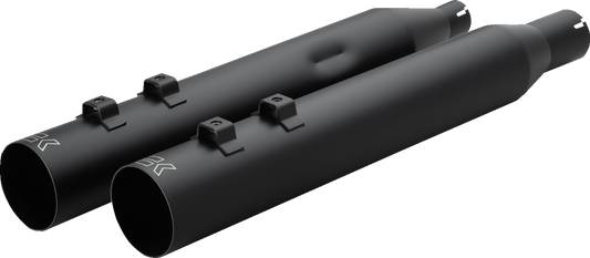 KHROME WERKS HP-Plus® Slip-On Mufflers - Straight Cut - 4" - M8 - Black 40FST-1011-BLK