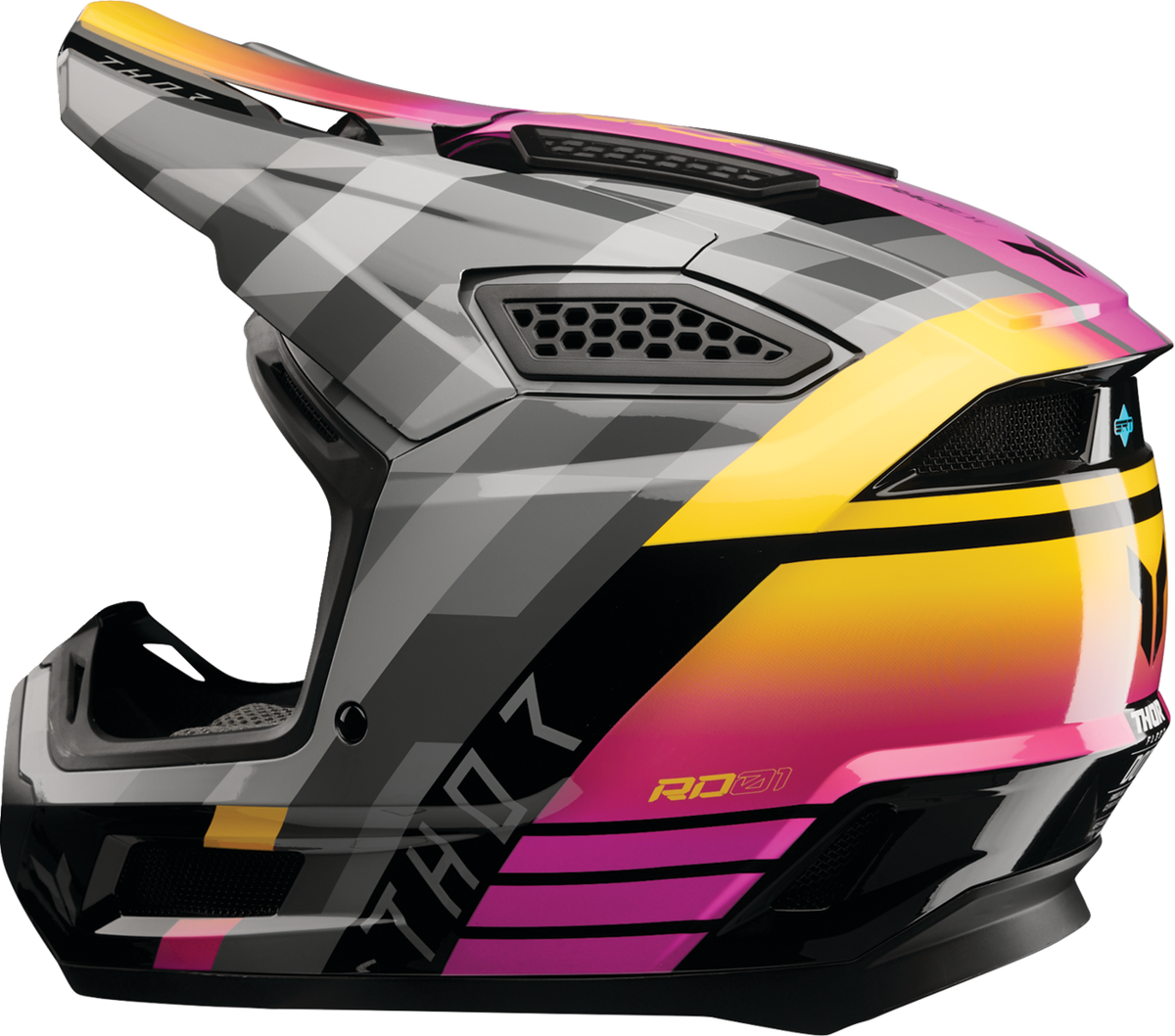 THOR Fleet Helmet - Camber - Black/Magenta - Large 01109-408