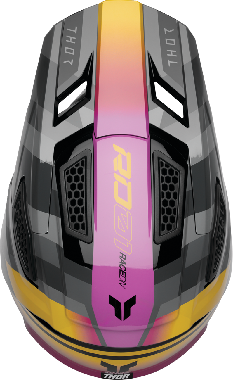 THOR Fleet Helmet - Camber - Black/Magenta - Large 01109-408