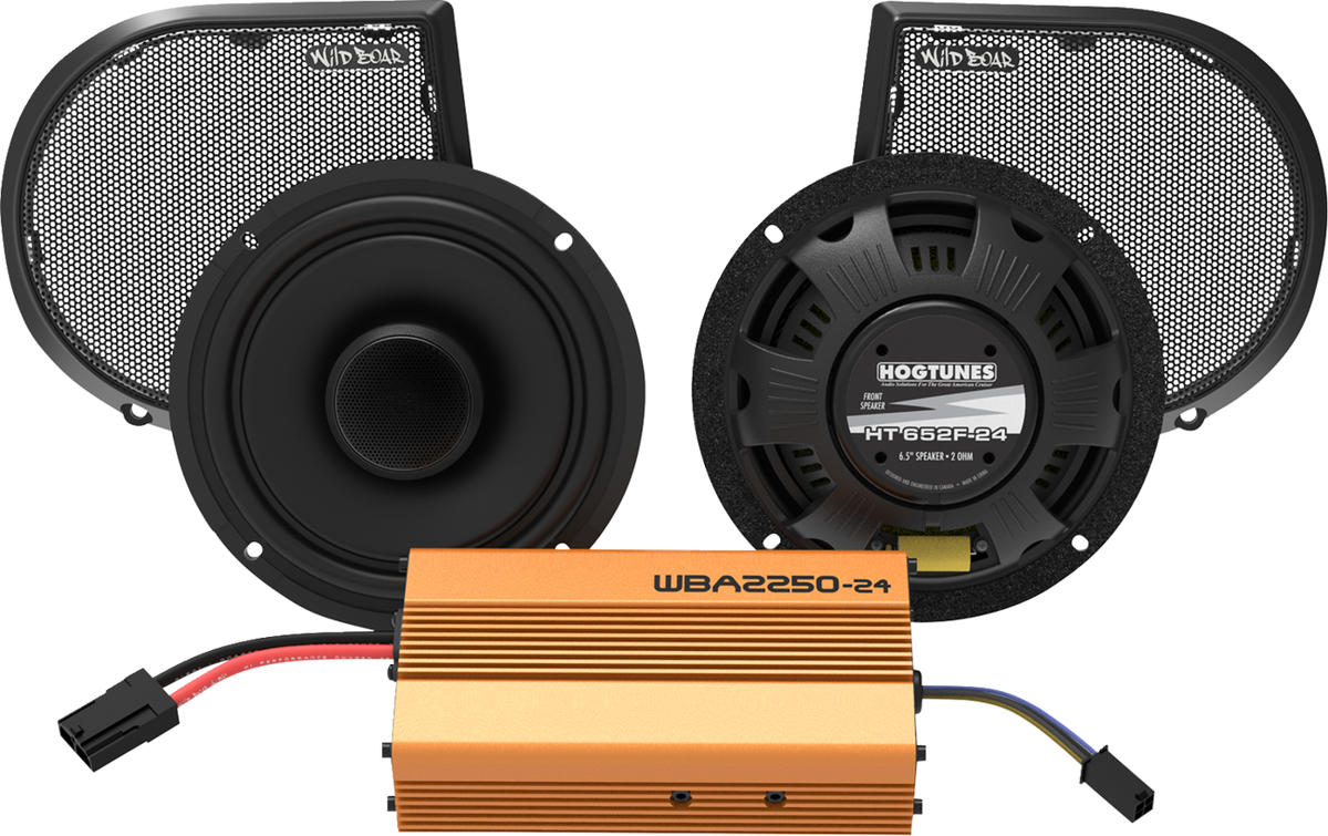 WILD BOAR AUDIO Amplifier/Speaker Kit - 500 W - FLHX HOG WILD SG2-24