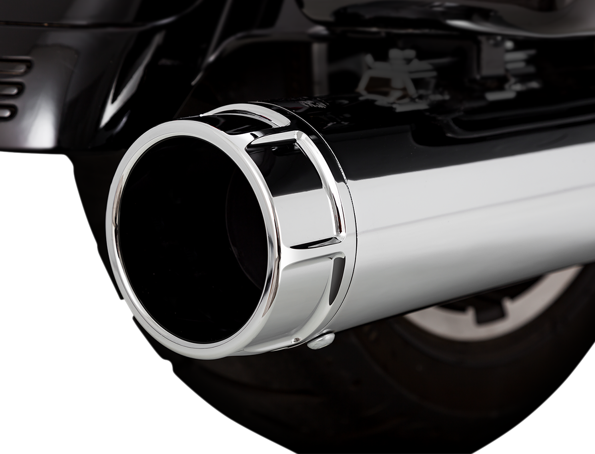 VANCE & HINES 4-1/2" Torquer Mufflers for '95-'16 FL - Chrome 16673